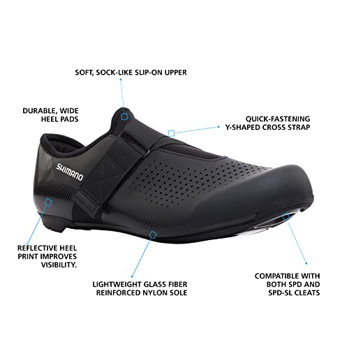 SHIMANO SH-RP101 High Performing All-Rounder Cycling Shoe, Black 2022, 15-15.5 Women / 11.5-12 Men (EU 47)