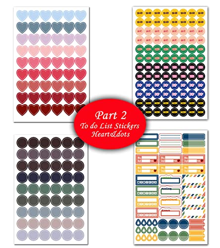 Deselen Happy Planner Stickers, Calendar Planner, Planner Stickers, Aesthetic Calendar Stickers for Teacher Planner, Teacher Stickers, Happy Planner Stickers, (Set of 12 Sheets 725 Stickers)