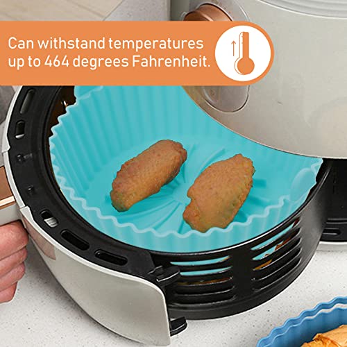 Angoily Air Fryer Liner Air Fryer Silicone Pot Non Stick Air fryers Liner Silicone Air Fryer Pan Air Fryer Baking Tray Air Fryer Basket Air Fryer Oven Accessory Air Fryer Silicone Liners