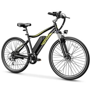 heybike race max 27.5" electric bike for adults 500w brushless motor 48v 12.5ah removable battery ebike light weight commuter electric mountain bike shimano 7-speed front fork suspension, black