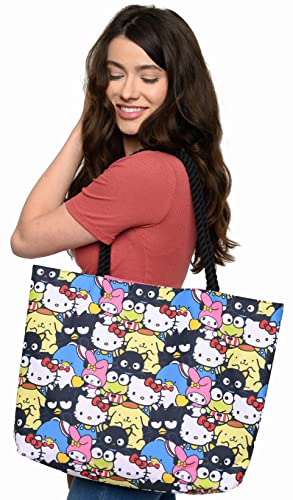 Hello Kitty and Friends Tote My Melody Keroppi Chococat Tuxedo Sam Print Bag