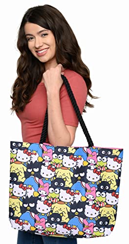 Hello Kitty and Friends Tote My Melody Keroppi Chococat Tuxedo Sam Print Bag