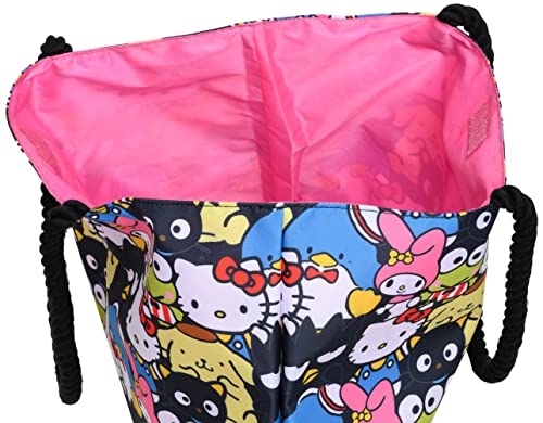 Hello Kitty and Friends Tote My Melody Keroppi Chococat Tuxedo Sam Print Bag