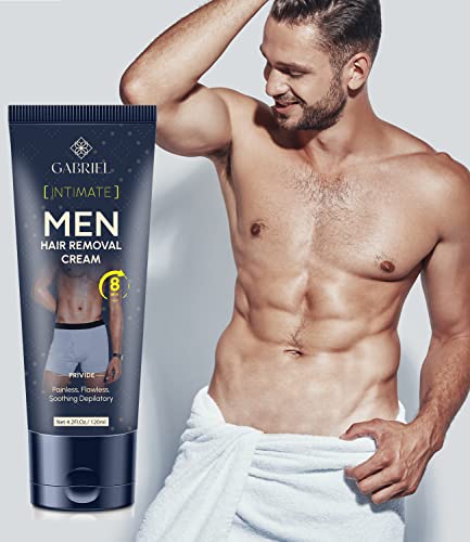 Intimate/Private Hair Removal Cream, Fast & Effective Hair Remover for Men's Underarm, Chest, Back, Legs, and Arms, 4.2 fl oz