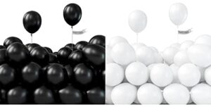 bundle - black balloons 50 pcs 5 inch and white balloons 50 pcs 5 inch