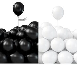 Bundle - Black Balloons 50 pcs 5 inch and White Balloons 50 pcs 5 inch