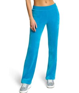 juicy couture bling track pants turquoise flash xl (us 14)