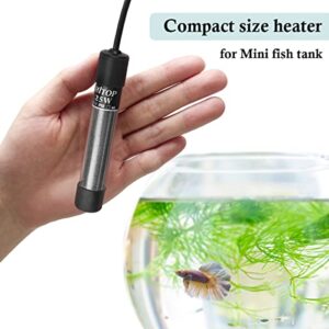 HITOP Mini Submersible Aquarium Heater - 25W 50W 100W 200W 300W Small Heater for Fish Tank 1-70 Gallon with Controller (25W)