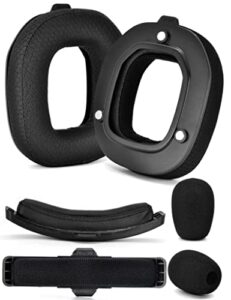 a50 gen 4 mod kit - defean replacement earpads and headband compatible with astro a50 gen 4 headset,ear cushions, upgrade high-density noise cancelling foam, added thickness (black breathable fabric)