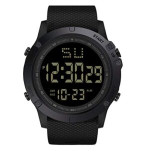 men's digital sports watch large face easy read military waterproof wrist watches for men with stopwatch alarm led back light