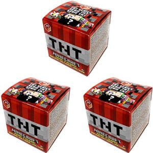 minecraft tnt series 25 mini figure mystery pack (bundle of 3 packs)