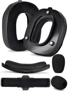 a50 gen 4 mod kit - defean replacement earpads and headband compatible with astro a50 gen 4 headset,ear cushions, upgrade high-density noise cancelling foam, added thickness (black protein and velour)