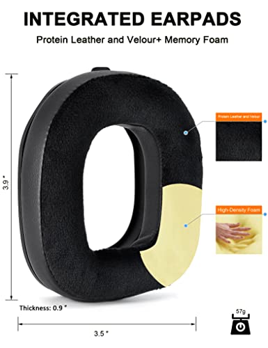 A50 Gen 4 Mod Kit - defean Replacement Earpads and Headband Compatible with Astro A50 Gen 4 Headset,Ear Cushions, Upgrade High-Density Noise Cancelling Foam, Added Thickness (Black Protein and Velour)