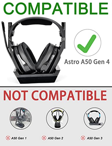 A50 Gen 4 Mod Kit - defean Replacement Earpads and Headband Compatible with Astro A50 Gen 4 Headset,Ear Cushions, Upgrade High-Density Noise Cancelling Foam, Added Thickness (Black Protein and Velour)