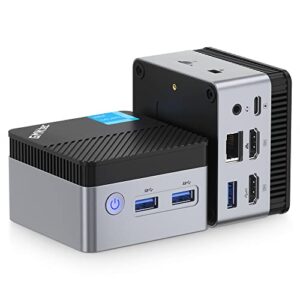 mini pc desktop computers windows 11 pro - intel 11th gen n5105(up to 2.9ghz) micro pc computer with 8gb ddr4 256gb m.2 ssd, support microsd wifi5 dual 4k hdmi bt4.2 type c usb 3.2 for home office