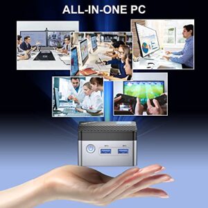 Mini PC Desktop Computers Windows 11 Pro - Intel 11Th Gen N5105(Up to 2.9Ghz) Micro Pc Computer with 8Gb Ddr4 256Gb M.2 SSD, Support Microsd WIFI5 Dual 4K Hdmi BT4.2 Type C USB 3.2 for Home Office