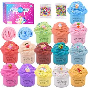 14 pack slime kit super mini butter slime,different kinds of color scented funny slimes,soft and non-sticky for girls and boys,party favor gifts