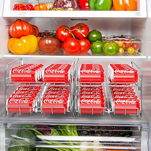 SimpleHouseware Dual Row Front Loading Can Dispenser, Chrome