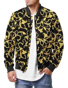 coofandy men's bomber jacket fashion windbreaker fall winter front zip jackets