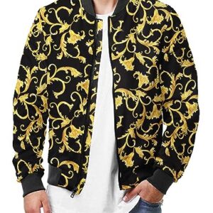 COOFANDY Men's Bomber Jacket Fashion Windbreaker Fall Winter Front Zip Jackets