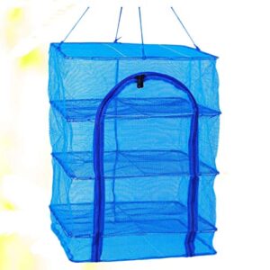 sewacc pasta drying rack drying rack 4 layer meat drying net folding hanging mesh drying net with zipper vegetable fish dishes fruit drying net for indoor outdoor (45x66cm) drying rack clothing
