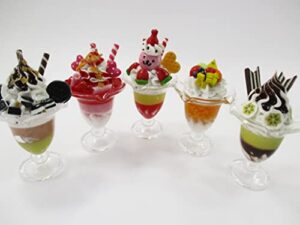 dollhouse miniature food 5 ice cream beverage compatible with barbie 16311