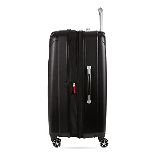 SwissGear 7585 Hardside Expandable Luggage with Spinner Wheels, Black, 3-Piece Set (19/23/27)