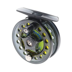 lew's crappie thunder jigging fishing reel, 2 bearing system, right-hand retrieve, crappie thunder green