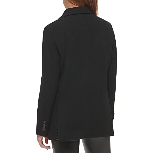 Levi's Women's Wool Blend Double Breasted Blazer, Black, Large