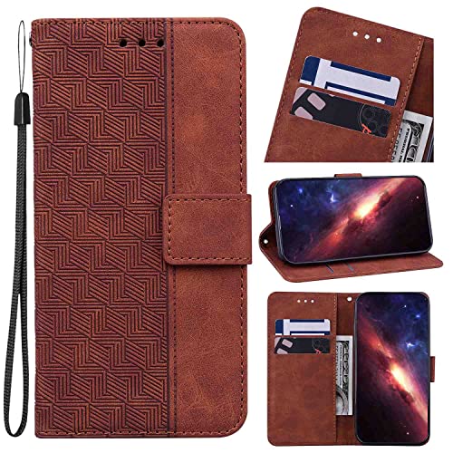 NATUMAX Phone Cover Wallet Folio Case for Oppo A33, Premium PU Leather Slim Fit Cover for Oppo A33, 2 Card Slots, Horizontal Viewing Stand, Comfortably take, Brown