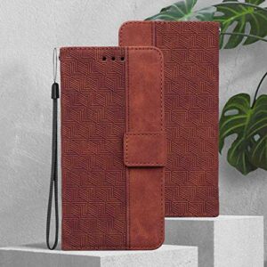 NATUMAX Phone Cover Wallet Folio Case for Oppo A33, Premium PU Leather Slim Fit Cover for Oppo A33, 2 Card Slots, Horizontal Viewing Stand, Comfortably take, Brown