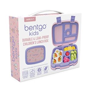 Bentgo® Kids Prints Leak-Proof, 5-Compartment Bento-Style Kids Lunch Box - Ideal Portion Sizes for Ages 3 to 7 - BPA-Free, Dishwasher Safe, Food-Safe Materials (Carousel Unicorns)