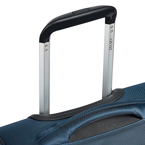 DELSEY Paris Sky Max 2.0 Softside Expandable Luggage with Spinner Wheels, Blue, 4 Piece Set w/Duffel