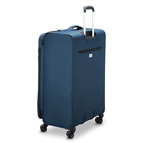 DELSEY Paris Sky Max 2.0 Softside Expandable Luggage with Spinner Wheels, Blue, 3 Piece Set