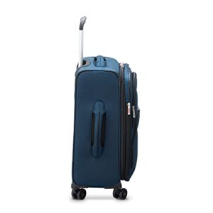 DELSEY Paris Sky Max 2.0 Softside Expandable Luggage with Spinner Wheels, Blue, Carry-on 21 Inch