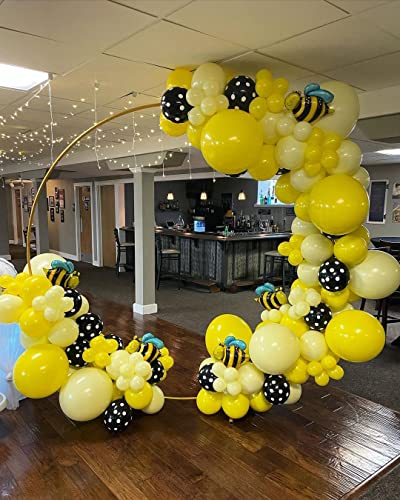 Yellow Balloons 100pcs Yellow Balloon Garland Arch Kit 5/10/12/18 Inch Different Sizes Yellow Matte Latex Balloon for Sunflower Balloons Arch Honey Bee Baby Shower Birthday Party Wedding Decorations