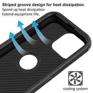 TASHHAR Phone Case for iPhone 13 Pro Max Phone, Heavy Duty Hard Shockproof Armor Protector Case Cover with Belt Clip Holster for Apple iPhone 13 Pro Max 5G 2021 Phone Case (Black)