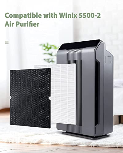 Future Way C545 + 5500 Replacement Filter Set Compatible with Winix C545 and 5500-2 Air Purifier