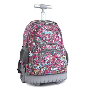 seastig rolling backpack 16 inch wheeled backpack laptop backpack carry-on backpack school college travel