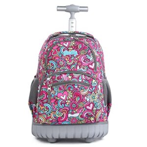 seastig Rolling Backpack 16 Inch Wheeled Backpack Laptop Backpack Carry-on Backpack School College Travel