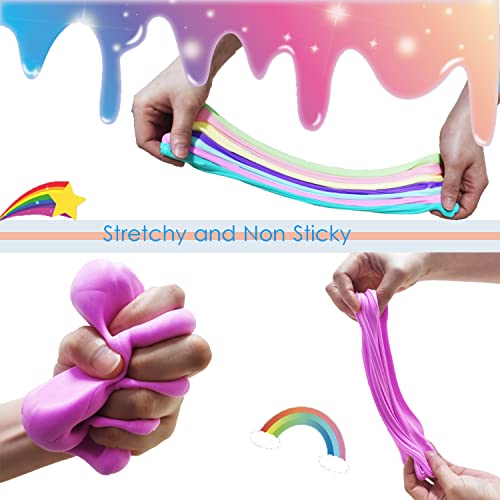 50 Pack Slime Kit for Girls and Boys -Cotten Candy Fruit Slime for School Education Rewards, DIY Putty Sludge ,Super Soft and Non-Sticky, Party Favor for Kids,Stress Relief Toy.