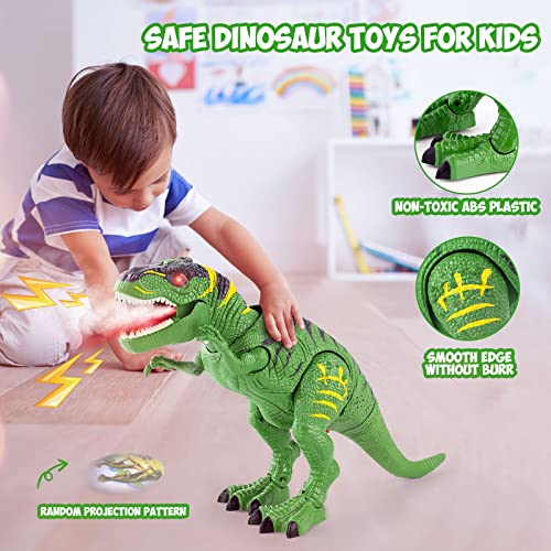 FANURY Dinosaur Toys for Kids 3-5 - Upgraded 2.4G Remote Control Dinosaur Toys for Kids 5-7 - Roaring T-Rex Robot Toy with LED Lights- Electronic Walking Dinosaur Toys for 3+ Years Old Boys Girls