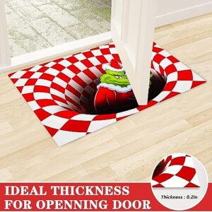 Micayg Christmas Doormat, 3D Christmas Illusion Decoration Doormat, Christmas Decoration Anti-Slip Doormat，for Front Door, Indoor, Outdoor, Bathroom, Kitchen.