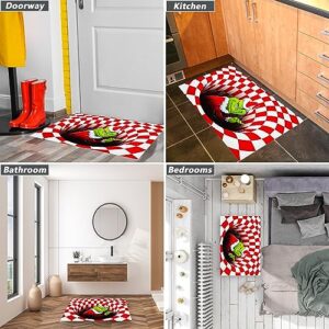 Micayg Christmas Doormat, 3D Christmas Illusion Decoration Doormat, Christmas Decoration Anti-Slip Doormat，for Front Door, Indoor, Outdoor, Bathroom, Kitchen.