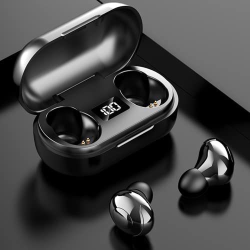 miumiupop Wireless Earbuds T8 Button Control with LED Display Headset with Charging Case Deep Bass Earphones Built in Mic Light-Weight HD Stereo Ear Buds for Sports