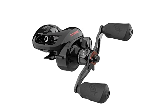 13 FISHING - Inception G2 Baitcast Reel - 5.3:1 Gear Ratio - Power Model - Left Hand Retrieve (Fresh) - ING2P-5.3-LH, Black