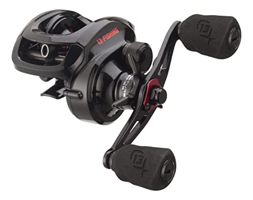 13 FISHING - Inception G2 Baitcast Reel - 7.3:1 Gear Ratio - Left Hand Retrieve (Fresh) - ING2-7.3-LH, Black