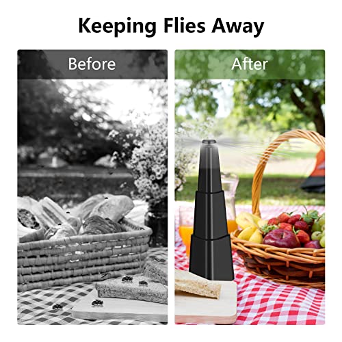 Fly Fans for Tables, Fly Fan for Outdoor Tables, Fly Repellent Outdoor Indoor Keep Flies Away, Portable Table Top Fly Spinner for Home Party Picnic