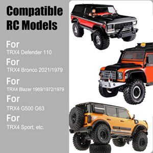 1/10 RC Chassis Armor Set for TRX-4 Car, Stainless Steel Skid Plate for TRAXXAS TRX4 Sport Body (Podwer Spray), Link Shock Axle Protector for Bronco K5 Blazer Defender 92076-4 82046-4