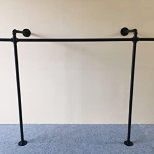 Anynice Industrial Pipe Clothing Rack,Industrial Clothing Rack, Clothing Rods for Hanging Clothes,Clothes Rack,Wall Mounted Garment Rack (58.7" W x 14.4" D x43.3 H, ANY-BF11)